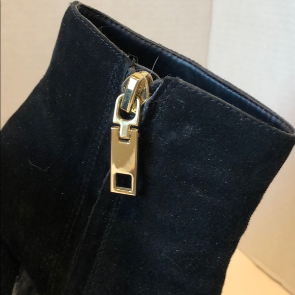 Black Suede Dolce Vita Platform Booties - Picture 2 of 4